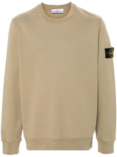 Compass Patch Cotton Sweatshirt Beige - STONE ISLAND - BALAAN 1