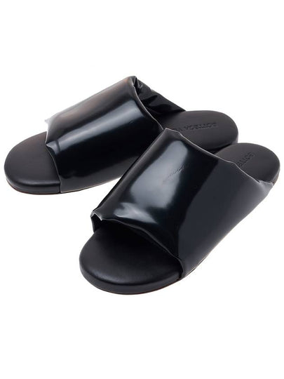 Padded Lambskin Slippers Black - BOTTEGA VENETA - BALAAN 2