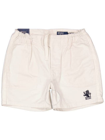 Polo Ralph Lauren White Twill Rugby Shorts, Size Medium - POLO RALPH LAUREN - BALAAN 1