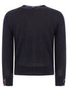 Men's Jersey Stitch V-Neck Cardigan Navy - THOM BROWNE - BALAAN 3