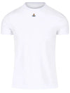 Embroided ORB Peru Short Sleeve T-Shirt White - VIVIENNE WESTWOOD - BALAAN 3