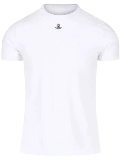 Embroided ORB Peru Short Sleeve T-Shirt White - VIVIENNE WESTWOOD - BALAAN 2