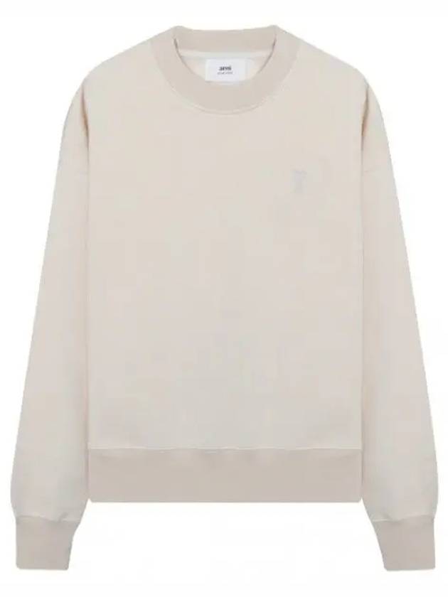 Chain stitch heart logo organic cotton sweatshirt - AMI - BALAAN 1