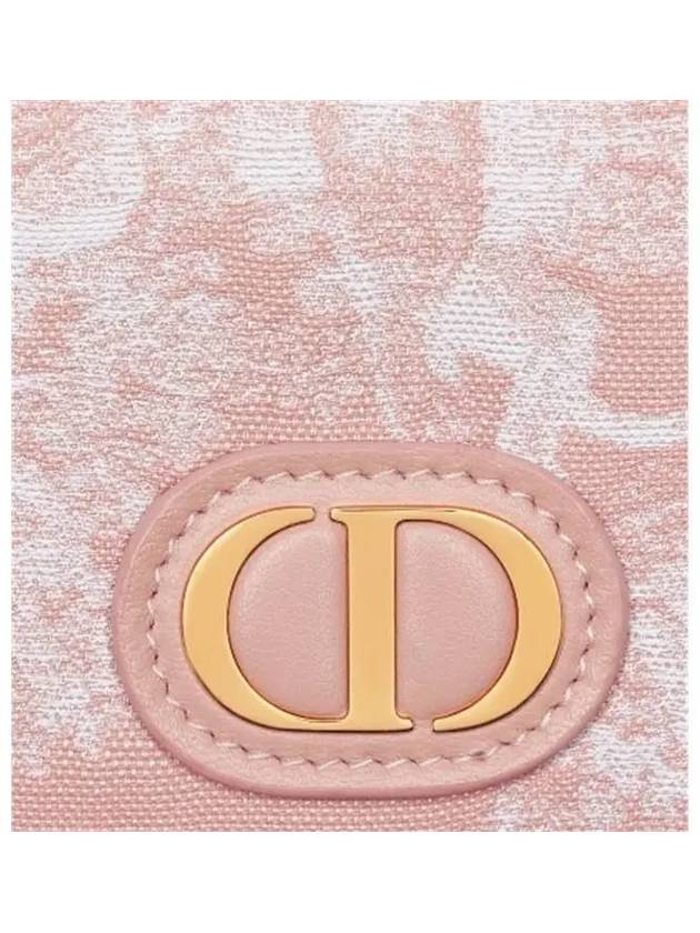 30 Montaigne Glycine Reverse Jacquard Half Wallet Pink - DIOR - BALAAN 6