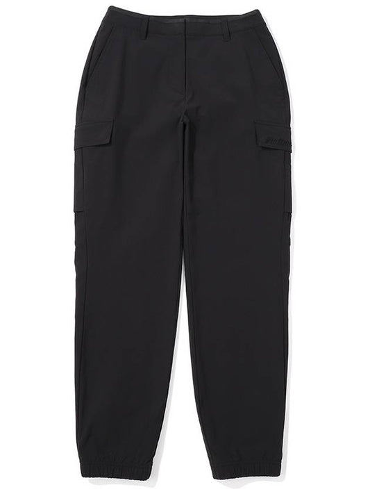 Cargo Pocket Jogger Pants BLACK WOMAN - MALBON GOLF - BALAAN 1