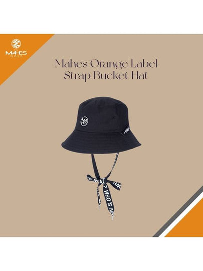 Bucket Hat Black Orange Label Strap Bucket Hat EC00669 - MAHES - BALAAN 2