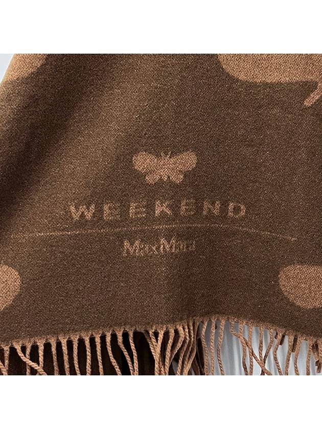 Weekend PACE Jacquard Wool Cape Camel 2425736024600 002 - MAX MARA - BALAAN 8