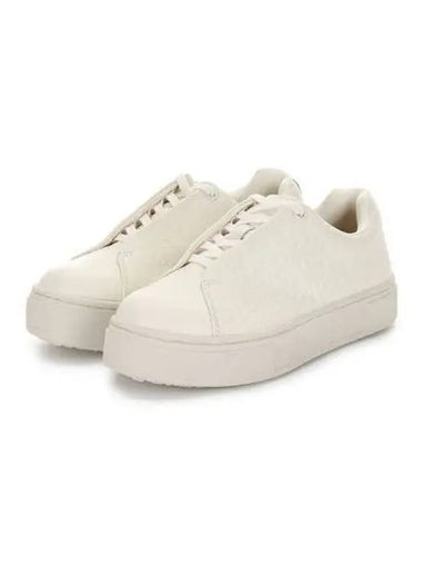 Doja Pebble Leather Low Top Sneakers White F002003 - EYTYS - BALAAN 1