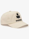 Tyrone logo base ball cap ecru black 00MCQ0060 00M16A - ISABEL MARANT - BALAAN 1