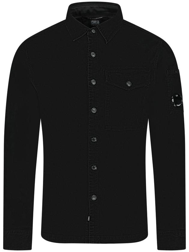 Lens Detail Long Sleeve Shirt Black - CP COMPANY - BALAAN 2