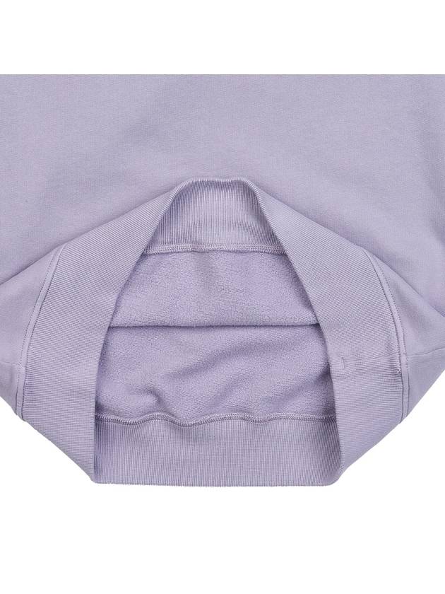 Brushed Cotton Fleece Garment Dyed Crewneck Sweatshirt Lavender - STONE ISLAND - BALAAN 9