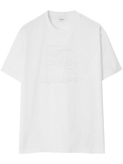 EKD Motif Cotton Short Sleeve T-Shirt White - BURBERRY - BALAAN 2