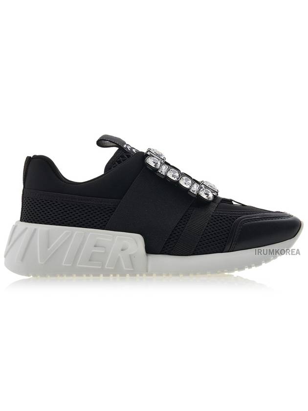 Viv Buckle Mesh Technical Low Top Sneakers Black - ROGER VIVIER - BALAAN 3