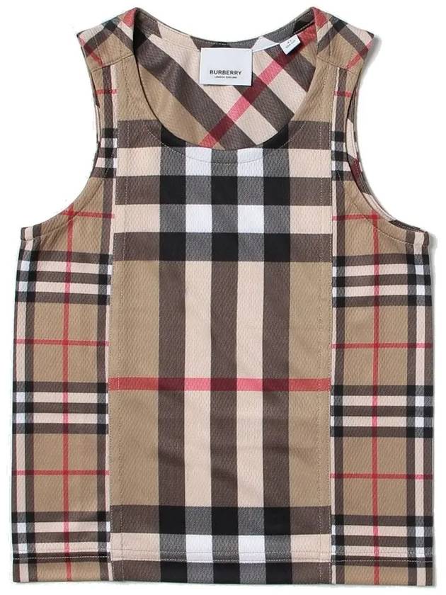 8060870 8A Check All Over Kids Sleeveless T Shirt - BURBERRY - BALAAN 2