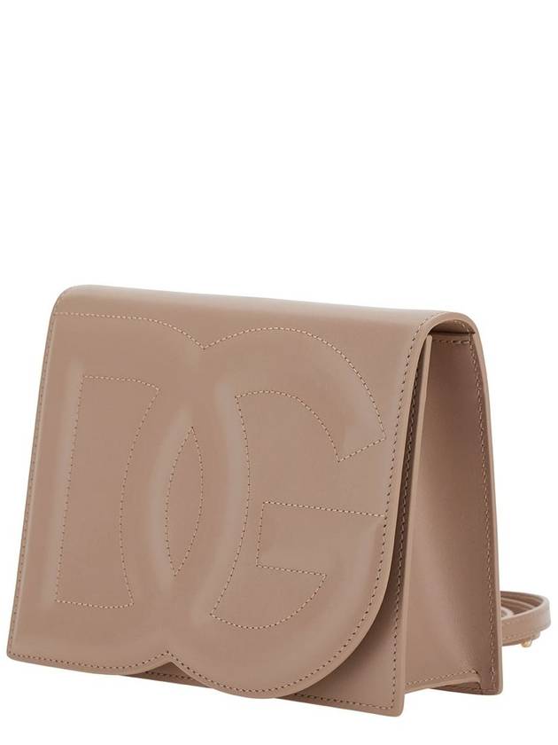 'Dg Logo Bag' Beige Crossbody Bag In Leather Woman - DOLCE&GABBANA - BALAAN 2