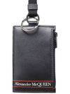 Logo Print Leather Strap Card Wallet Black - ALEXANDER MCQUEEN - BALAAN 3