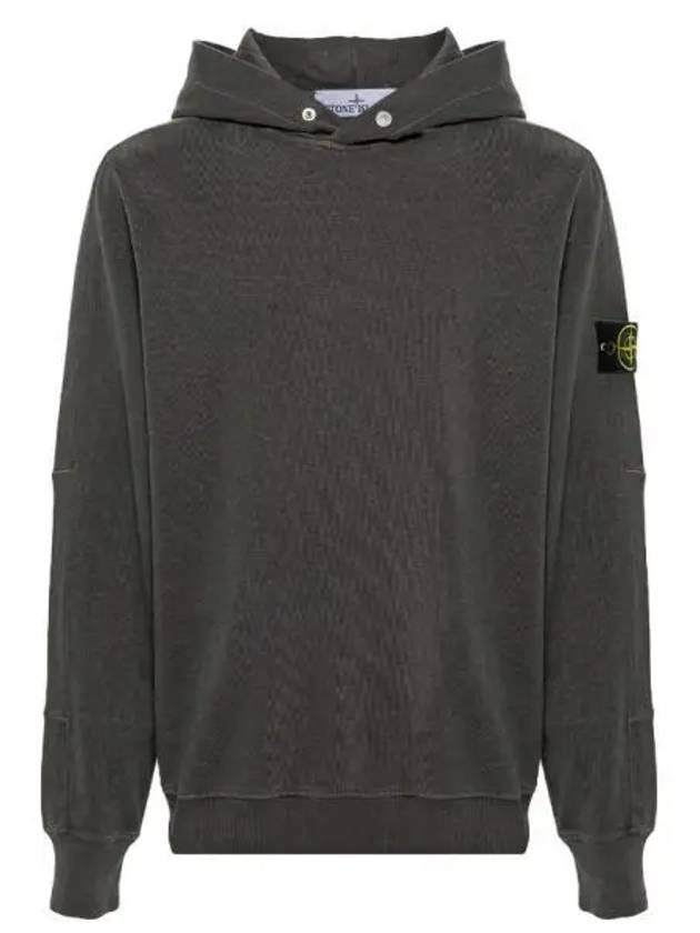 Compass Badge Cotton Hoodie Dark Grey - STONE ISLAND - BALAAN 2