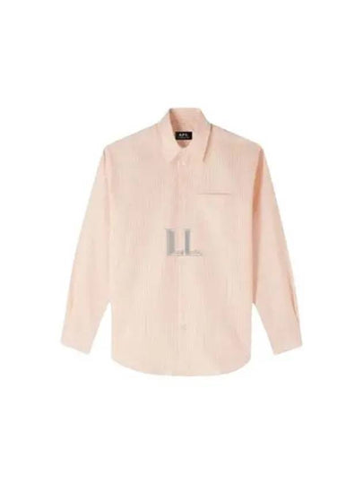 Boyfriend Long Sleeve Shirt Pink - A.P.C. - BALAAN 2