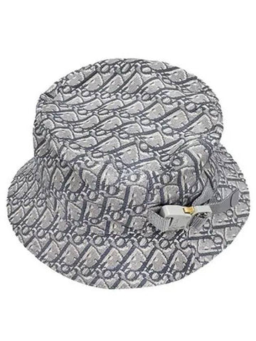 Oblique jacquard bucket hat gray 270782 - DIOR - BALAAN 1