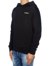Men s Mini Logo Printed Hooded Sweatshirt Black OMBB034E - OFF WHITE - BALAAN 3