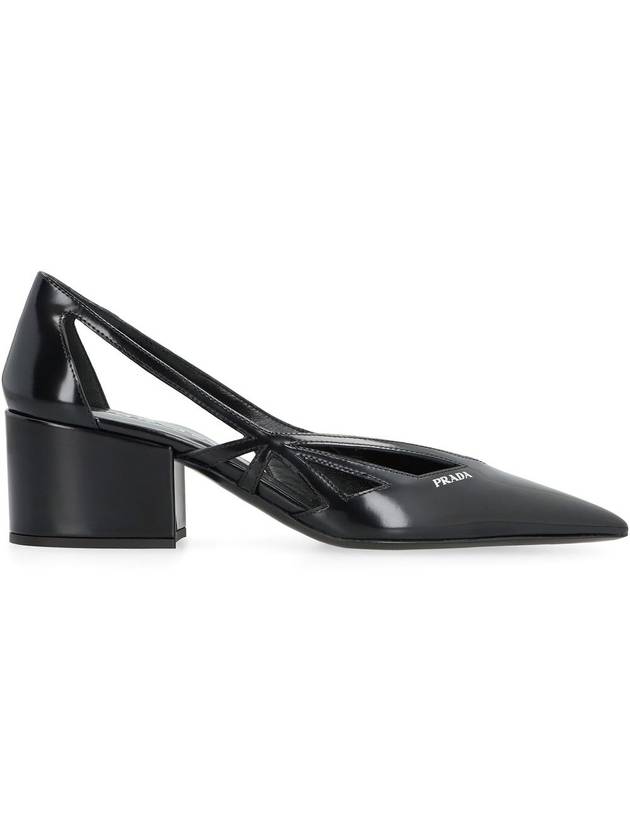 Debossed Logo 55mm Pump Heel Black - PRADA - BALAAN 3