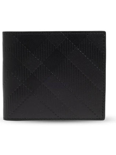 Embossed Check Bifold Coin Wallet - BURBERRY - BALAAN 1