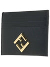 Logo Diamond Card Wallet Black - FENDI - BALAAN 2