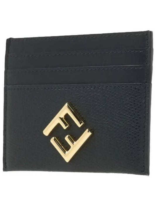 Logo Diamond Card Wallet Black - FENDI - BALAAN 2