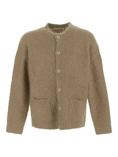 Wool Mohair Cardigan Dark Beige - ACNE STUDIOS - BALAAN 2