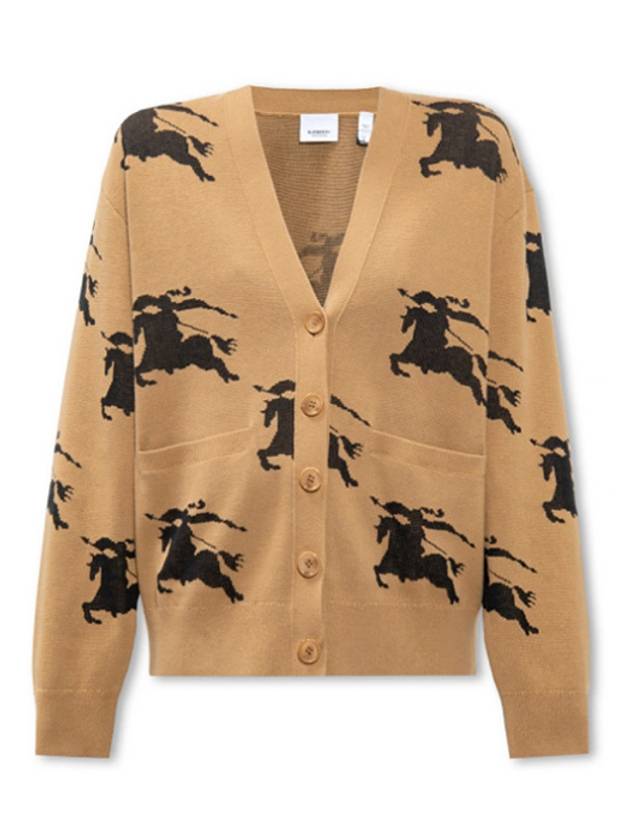 EKD Cotton Silk Cardigan Camel - BURBERRY - BALAAN 2