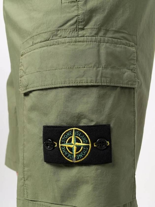 Cargo Bermuda Shorts Olive Green - STONE ISLAND - BALAAN 3