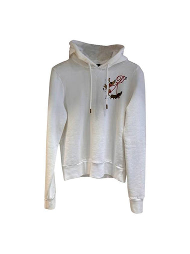 Female Cute Terrier D2 Hoodie White - DSQUARED2 - BALAAN 1