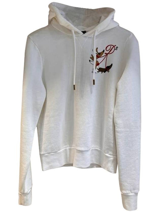 Female Cute Terrier D2 Hoodie White - DSQUARED2 - BALAAN 1