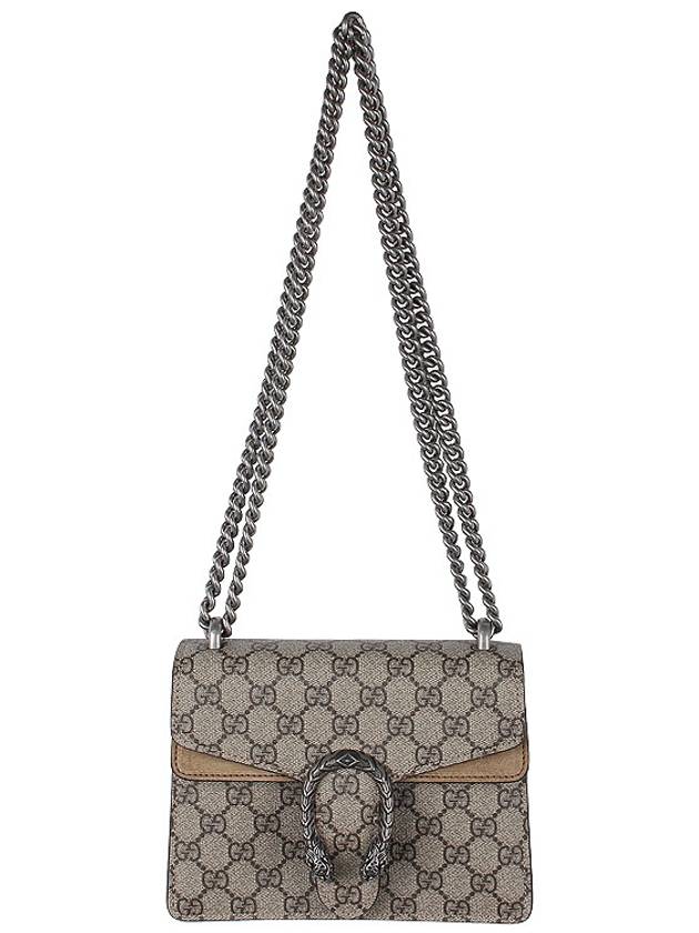 Dionysus GG Supreme Chain Small Canvas Shoulder Bag Beige - GUCCI - BALAAN 4