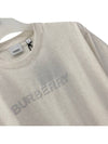 Men's Logo Print Cotton Jersey Short Sleeve T-Shirt Oatmeal Melange - BURBERRY - BALAAN 4