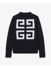 4G Logo Cotton Knit Top Black - GIVENCHY - BALAAN 3