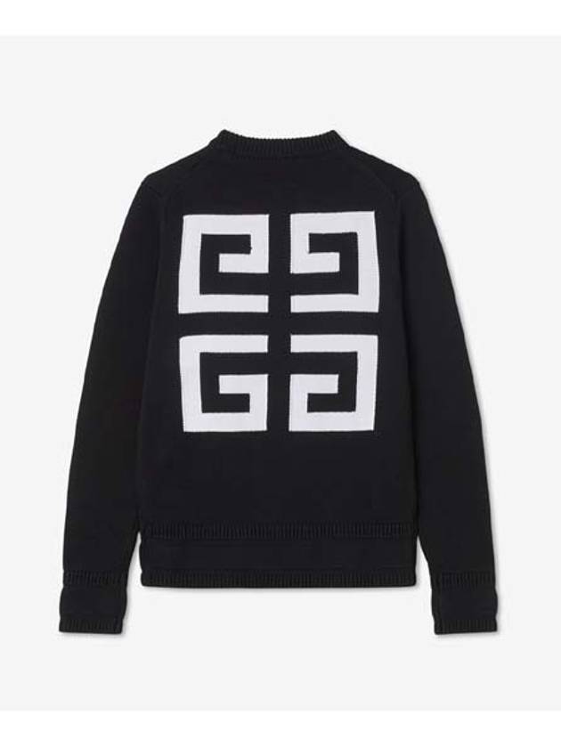 4G Logo Cotton Knit Top Black - GIVENCHY - BALAAN 3