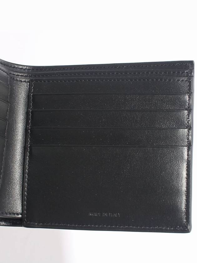 Celine Logo Leather Half Wallet Black - CELINE - BALAAN 4