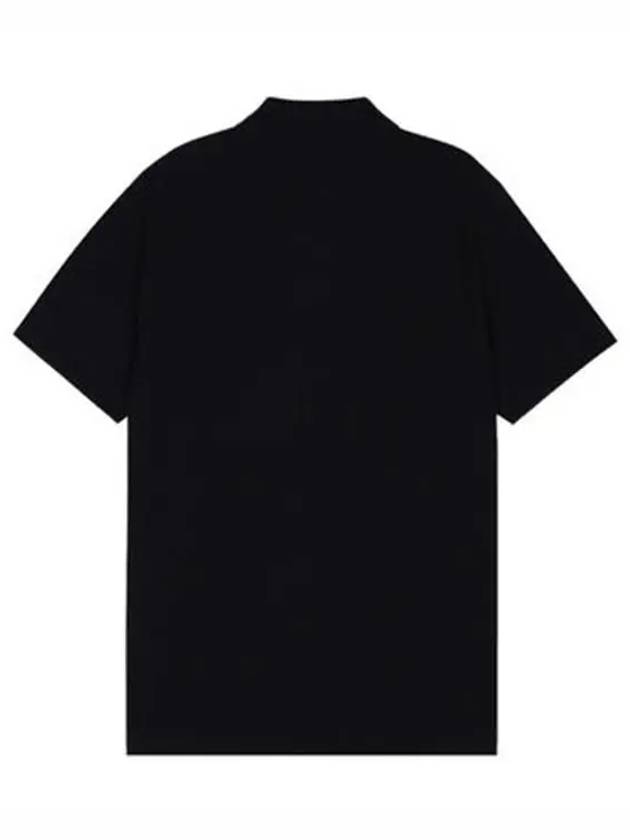 Pique Stretch Cotton Short Sleeve Polo Shirt Black - STONE ISLAND - BALAAN 4