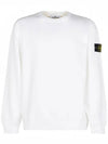 Wappen Patch Crew Neck Cotton Sweatshirt White - STONE ISLAND - BALAAN 2