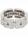 Maillong Panther Ring White Gold Pave Diamond 52 74206 - CARTIER - BALAAN 1