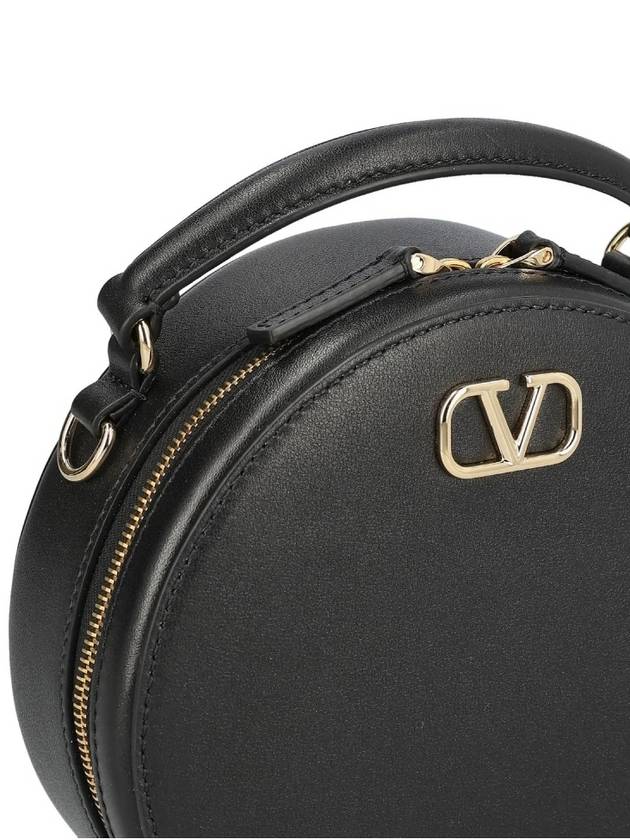 V Logo Signature Round Mini Bag Black - VALENTINO - BALAAN 4