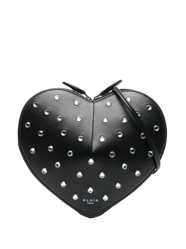 Le Coeur Heart Calfskin Shoulder Bag Black - ALAIA - BALAAN 1