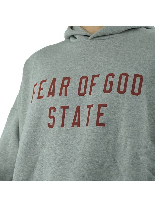 Logo Fleece Hoodie Dark Heather - FEAR OF GOD ESSENTIALS - BALAAN 9