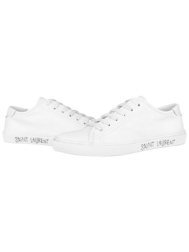 Men's Malibu Low Top Sneakers White - SAINT LAURENT - BALAAN 3