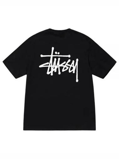 Basic Short Sleeve T-Shirt  Black - STUSSY - BALAAN 1