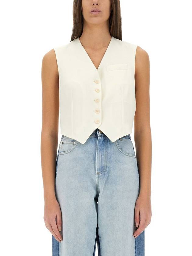 Stella McCartney Wool Tailoring Short Vest - STELLA MCCARTNEY - BALAAN 1