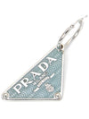 Women's Triangle Logo Earrings Blue - PRADA - BALAAN 7