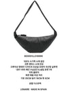 Medium Croissant Soft Grained Leather Crossbody Bag Black - LEMAIRE - BALAAN 5