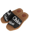 Woody Logo Flat Mule Slippers Black - CHLOE - BALAAN 2